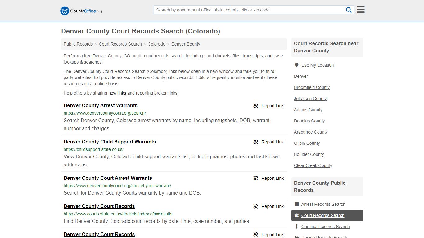 Denver County Court Records Search (Colorado) - County Office